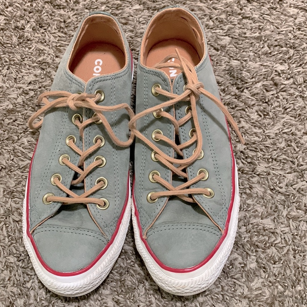 Converse Women's Gray and Red Sneakers